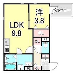 クレール塚本の物件間取画像